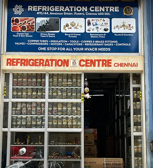 Refrigeration Centre shop front on Armenian Street, Parrys, Chennai